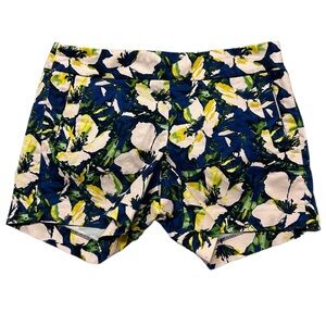 J. Crew Tropical Floral Chino Shorts Mid Rise 5” Shorts Blush Pink/Blue 6